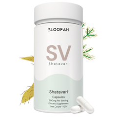 Bloofah SV Shatavari Capsules 500mg | Asparagus racemosus Root Extract | 120 Capsules