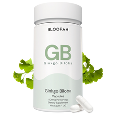 Bloofah GB Ginkgo Biloba Capsules 500mg | Ginkgo biloba Leaf Extract | 120 Capsules