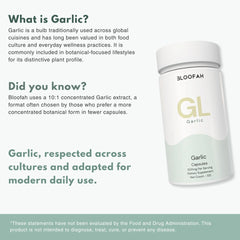 Bloofah GL Garlic Capsules 500mg | Allium sativum Bulb Extract | 120 Capsules