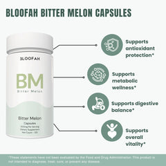 Bloofah BM – Bitter Melon Capsules 500mg | Metabolic & Balance Support (120 Capsules)