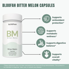 Bloofah BM – Bitter Melon Capsules 500mg | Metabolic & Balance Support (120 Capsules)