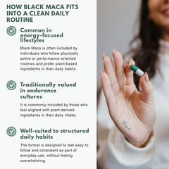 Bloofah BM – Black Maca Capsules 500mg | Energy & Vitality Support (120 Capsules)