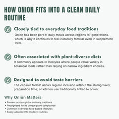 Bloofah ON – Onion Capsules 500mg | Antioxidant & Circulation Support (120 Capsules)