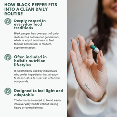 Bloofah BP Black Pepper Capsules 500mg | Piper nigrum Fruit | 120 Capsules