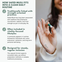 Bloofah SM Safed Musli Capsules 500mg | Chlorophytum borivilianum Root Extract | 120 Capsules