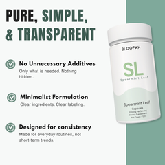 Bloofah SL – Spearmint Capsules 1000mg | Digestion & Freshness Support (120 Capsules)