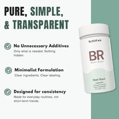 Bloofah BR Beet Root Capsules 500mg | Energy & Stamina Support (120 Capsules)
