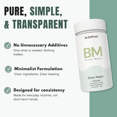 Bloofah BM – Bitter Melon Capsules 500mg | Metabolic & Balance Support (120 Capsules)