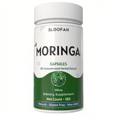 Bloofah Moringa Capsules 500mg | Natural Superfood Supplement for Vitality | 100% Pure Moringa Oleifera Leaf Extract 10:1 Powder | Nutrient-Rich Vegetarian Green Superfood