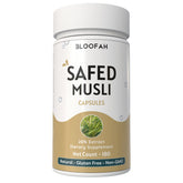 Bloofah Safed Musli Capsules 500mg | Non-GMO, Gluten Free, Natural Herbal Supplements | 100% Pure, Organic Safed Musli Extract 20% (Chlorophytum borivilianum) Powder Extra Strength
