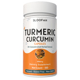 Bloofah Turmeric Curcumin Capsules 1000mg | Turmeric Powder (Cucurma Longa) Extract 10:1, Black Pepper 5% | 100% Pure, Natural, Gluten Free Formula Herbal Supplements for Overall Wellness - Non-GMO