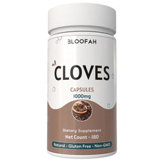 Bloofah Cloves Capsules 1000mg Per Serving | (Syzygium aromaticum) Natural Clove Powder, 100% Pure, Non-GMO, Clove Supplement for Daily Use Supports Wellness and General Health