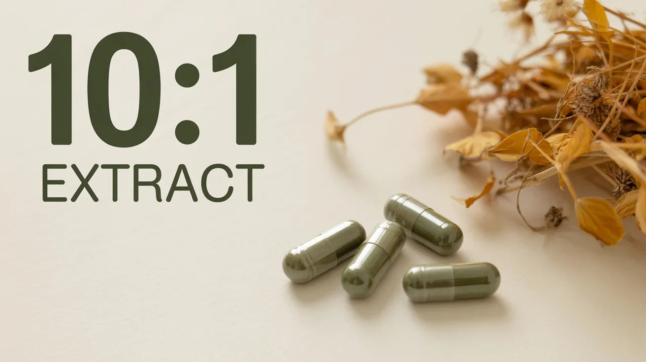 10:1 herbal extract capsules with dried botanicals, premium supplement for everyday wellness