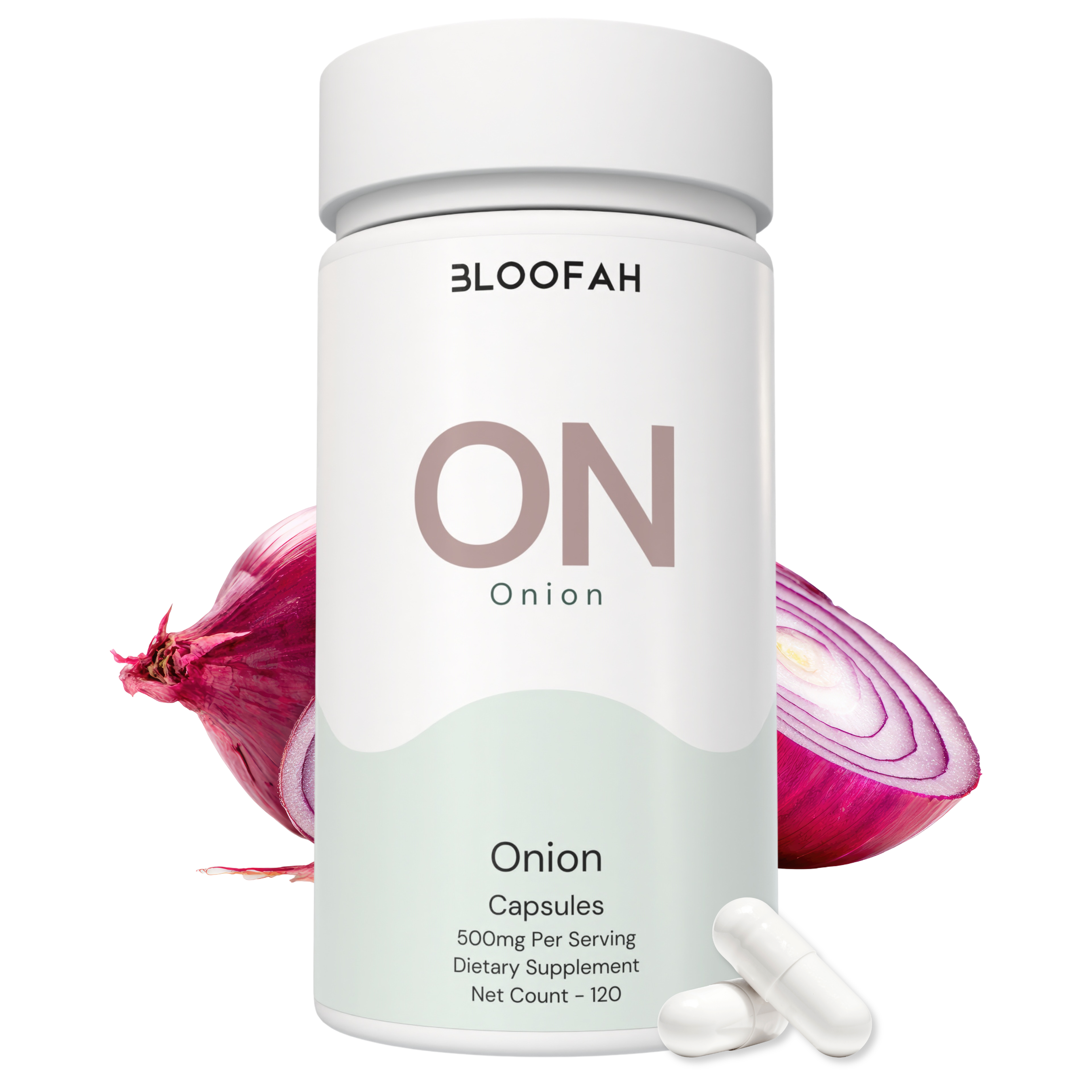 Bloofah ON Onion Capsules 500mg | Allium cepa Bulb Extract | 120 Capsules