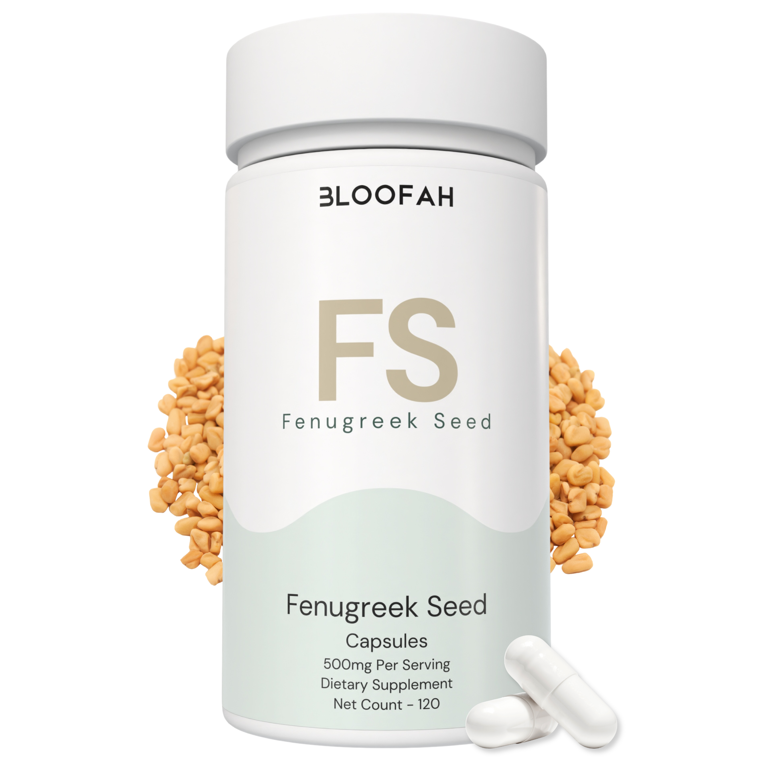 Bloofah FS Fenugreek Capsules 500mg | Trigonella foenum-graecum Seed Extract | 120 Capsules