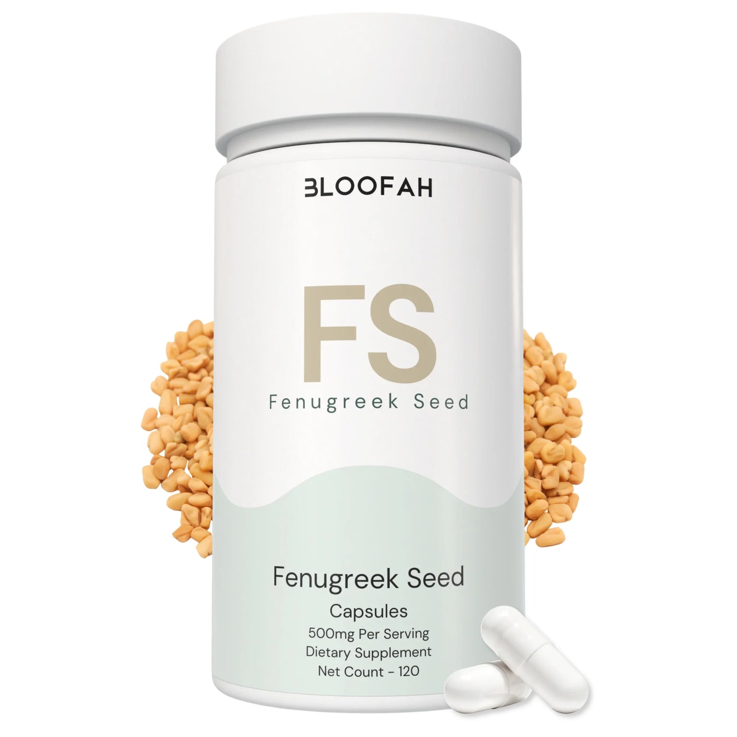 Bloofah FS Fenugreek Capsules 500mg | Trigonella foenum-graecum Seed Extract | 120 Capsules