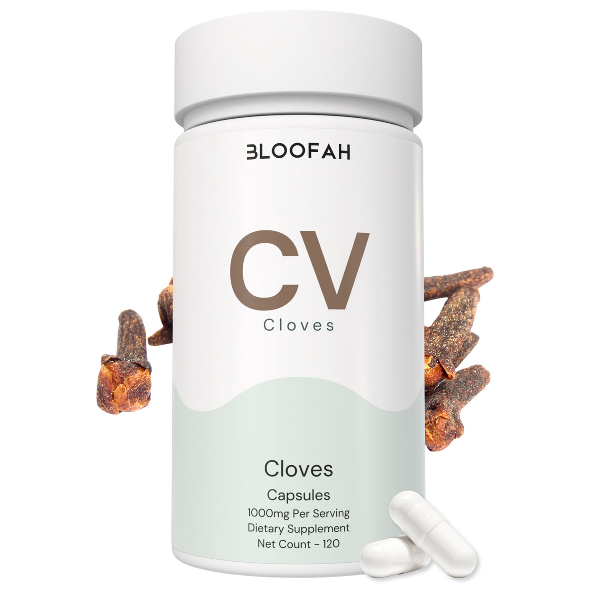 Bloofah CV Clove Capsules 1000mg | Syzygium aromaticum Bud | 120 Capsules