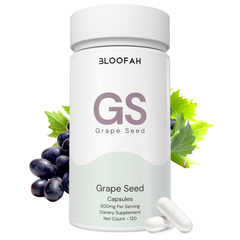 Bloofah GS Grape Seed Capsules 500mg | Vitis vinifera Extract | 120 Capsules