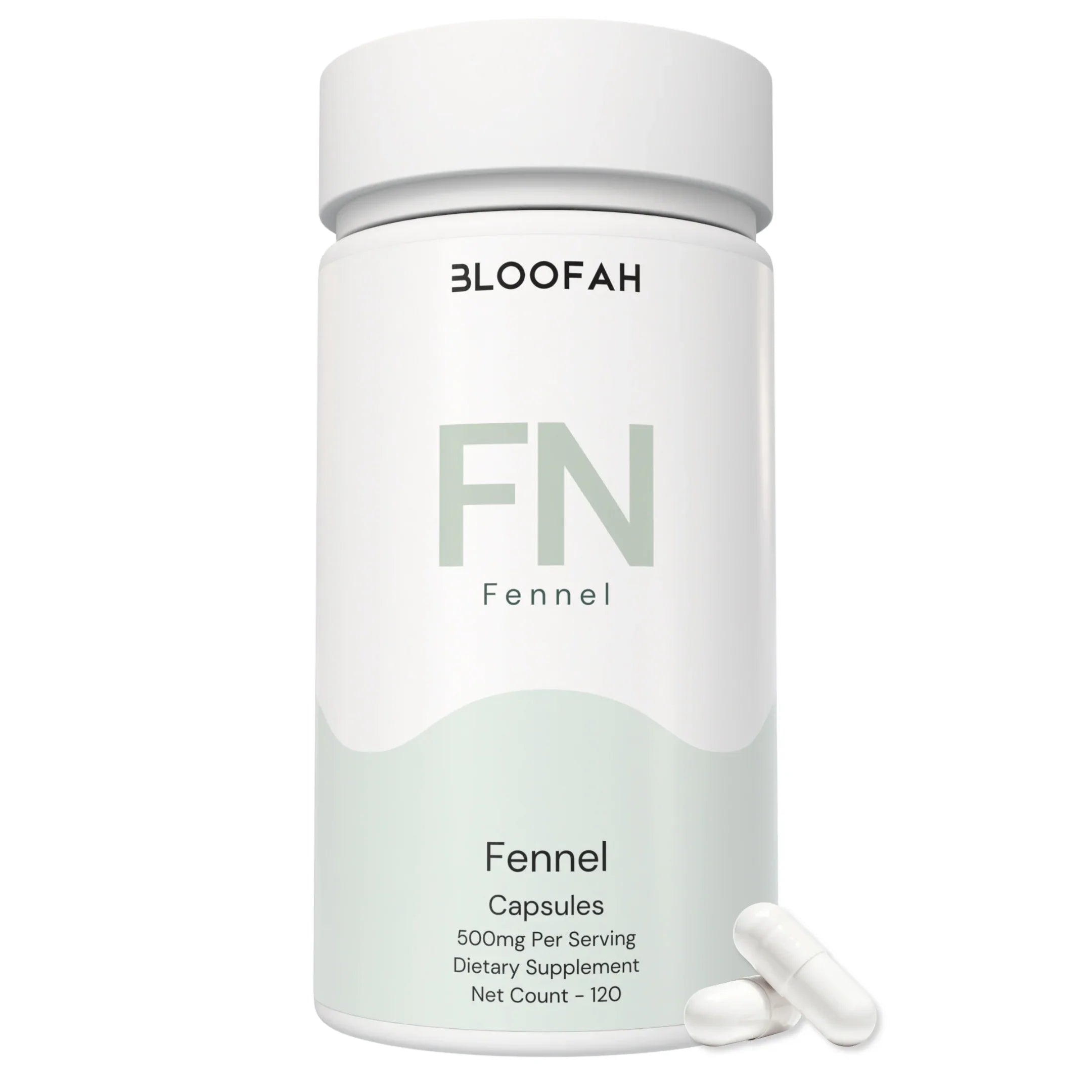 Bloofah FN – Fennel Capsules 500mg | Digestion & Gut Comfort Support (120 Capsules)