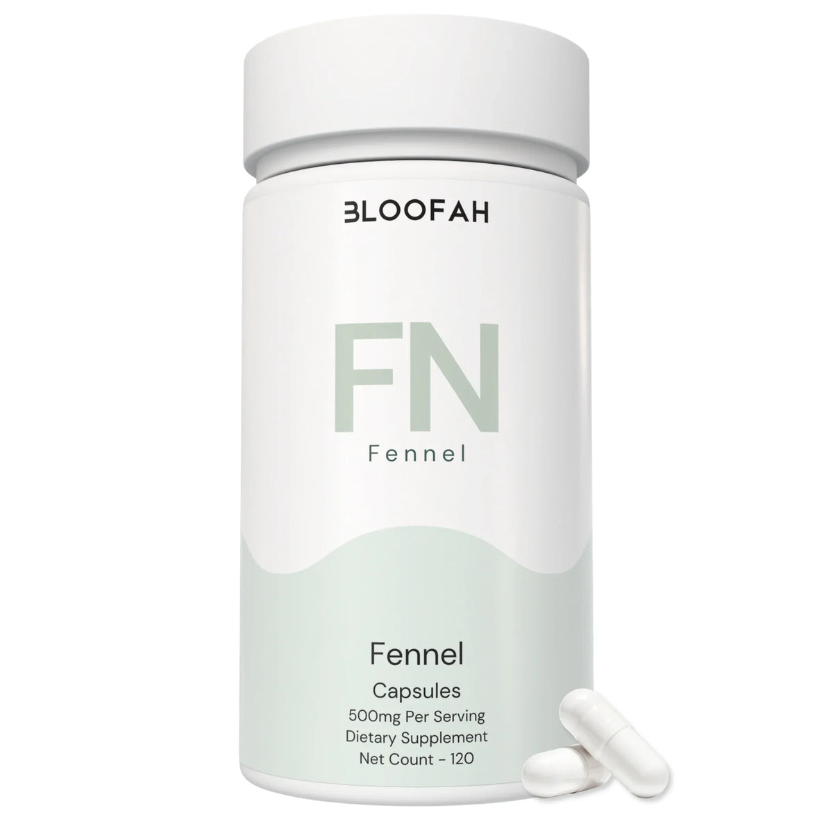 Bloofah FN – Fennel Capsules 500mg | Digestion & Gut Comfort Support (120 Capsules)