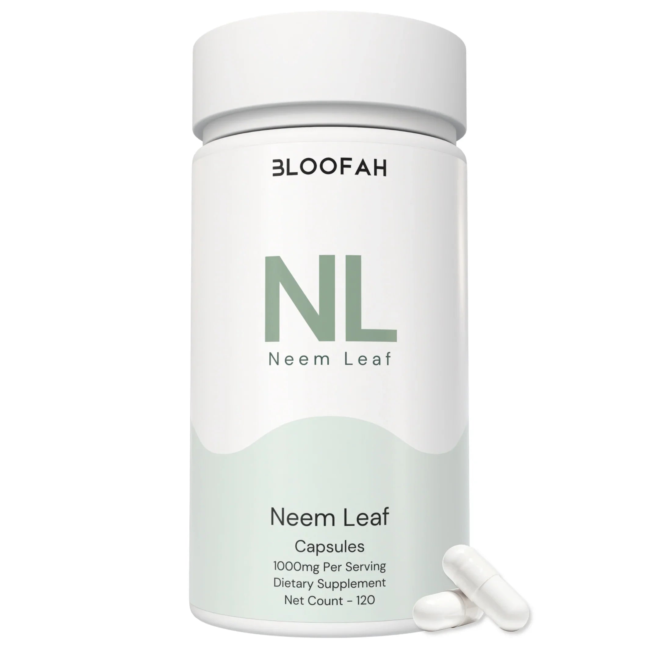 Bloofah NL – Neem Capsules 1000mg | Skin & Internal Balance Support (120 Capsules)