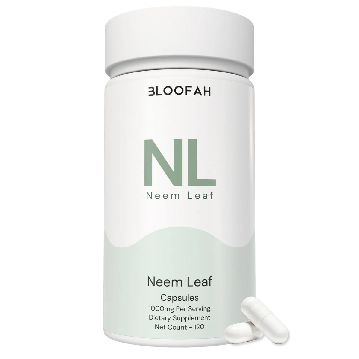 Bloofah NL – Neem Capsules 1000mg | Skin & Internal Balance Support (120 Capsules)