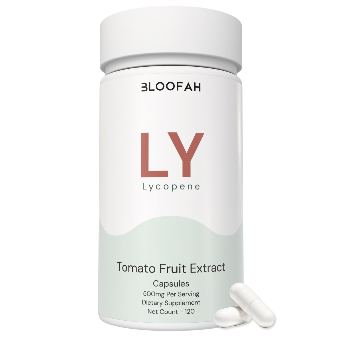 Bloofah LY Lycopene Supplement Capsules 500mg | Tomato Fruit 10:1 Concentrated Extract – Antioxidant Support (120 Capsules)