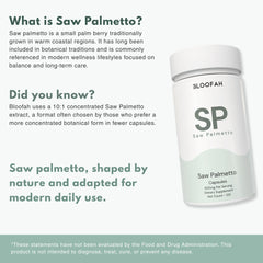 Bloofah SP – Saw Palmetto Capsules 500mg | Hair & Men’s Wellness Support (120 Capsules)