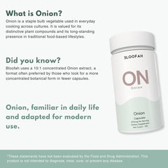 Bloofah ON – Onion Capsules 500mg | Antioxidant & Circulation Support (120 Capsules)