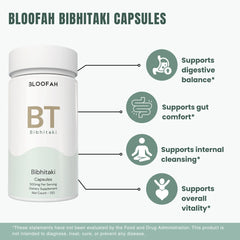 Bloofah BT – Bibhitaki Capsules 500mg | Digestion & Detox Support (120 Capsules)
