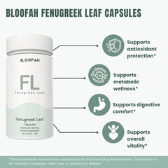 Bloofah FL – Fenugreek Capsules 500mg | Digestive & Metabolic Support (120 Capsules)