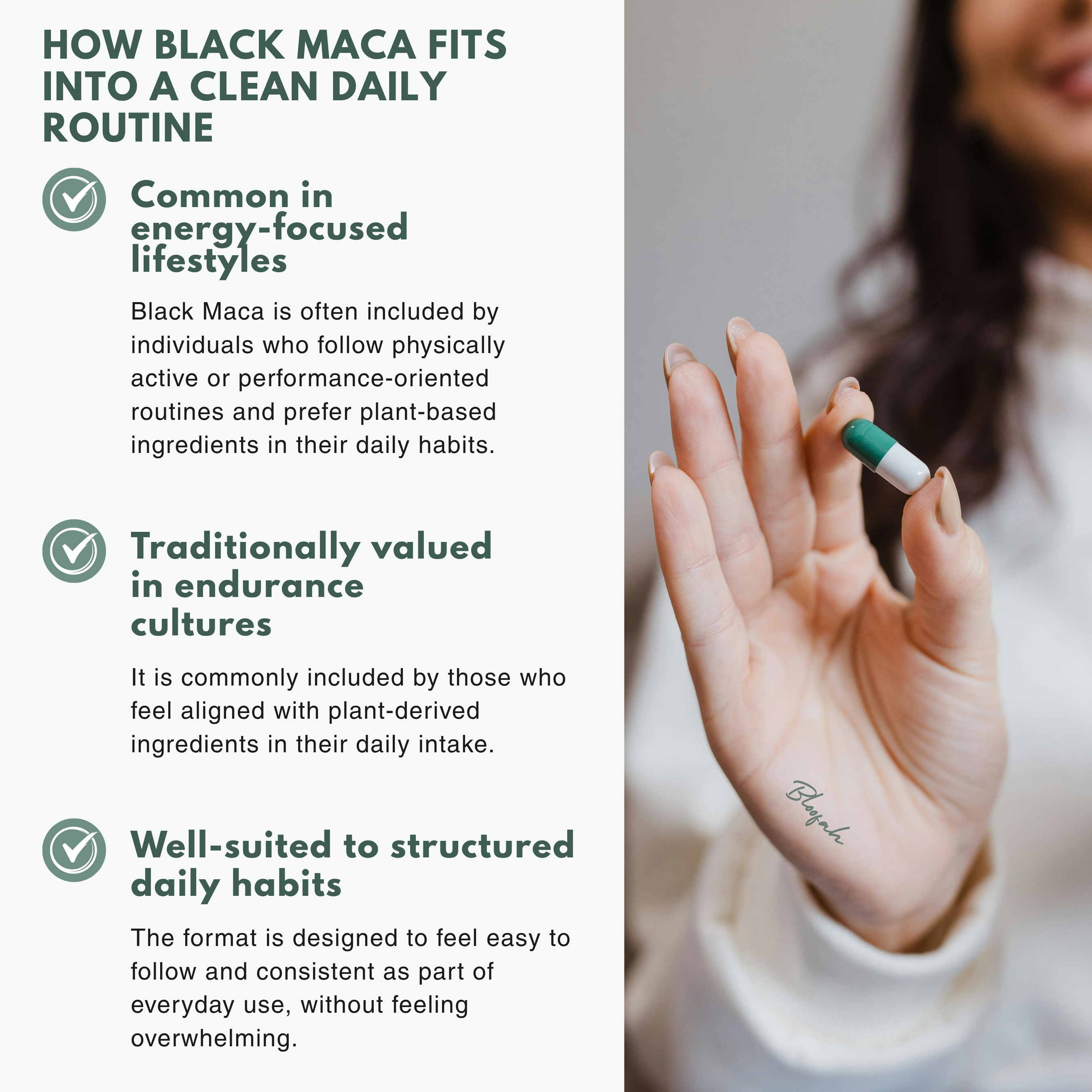 Bloofah BM – Black Maca Capsules 500mg | Energy & Vitality Support (120 Capsules)