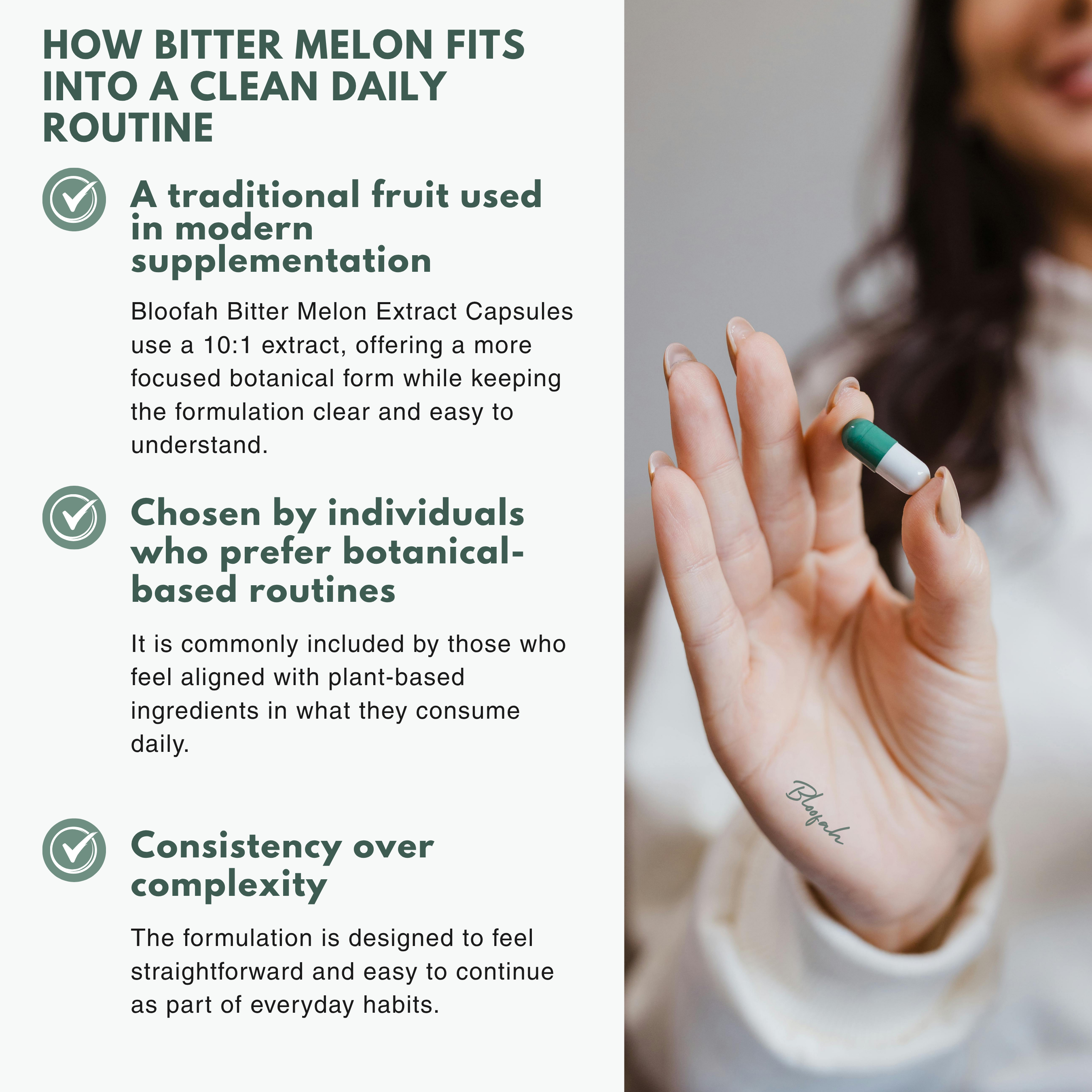 Bloofah BM Bitter Melon Capsules 500mg | Momordica charantia Extract | 120 Capsules