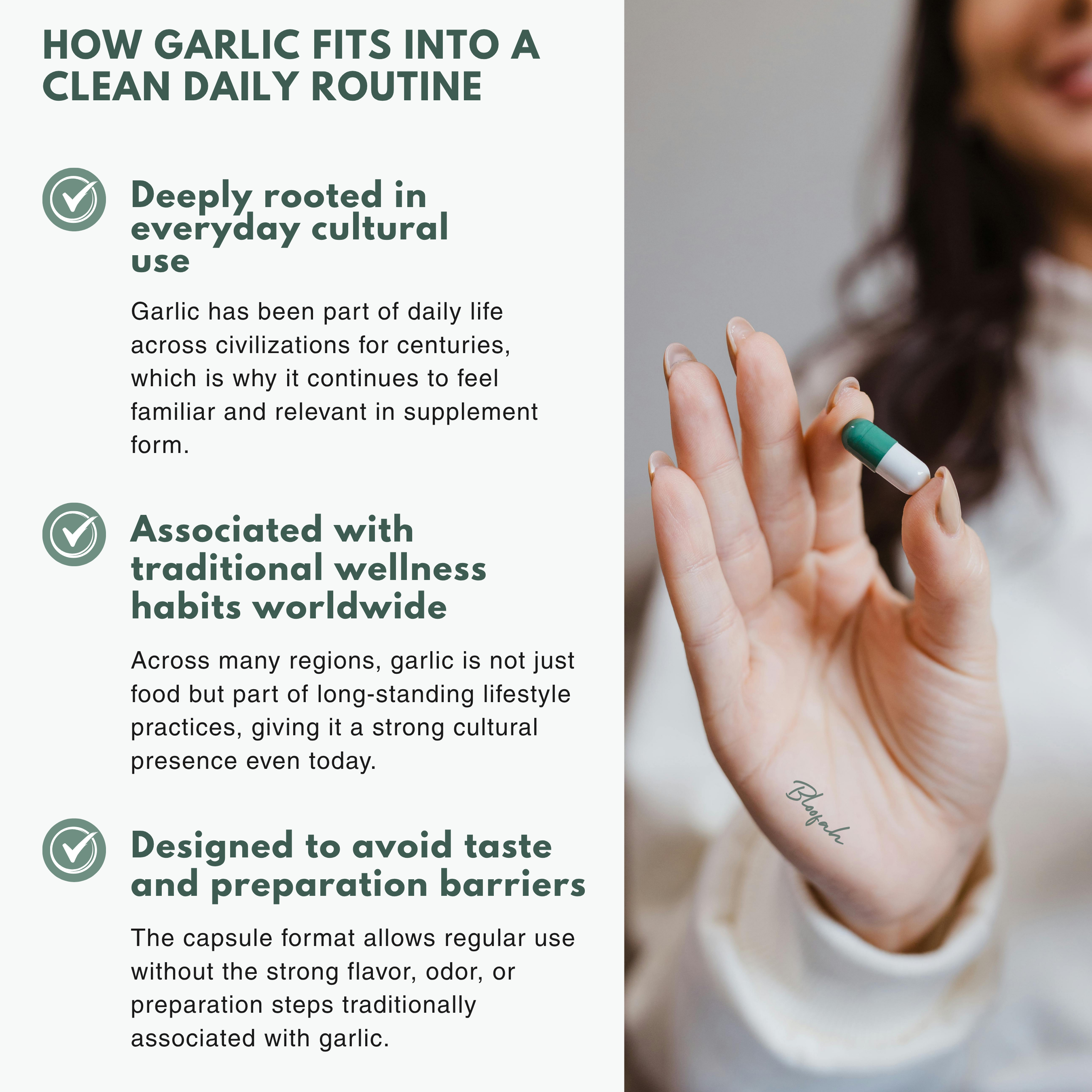 Bloofah GL Garlic Capsules 500mg | Allium sativum Bulb Extract | 120 Capsules