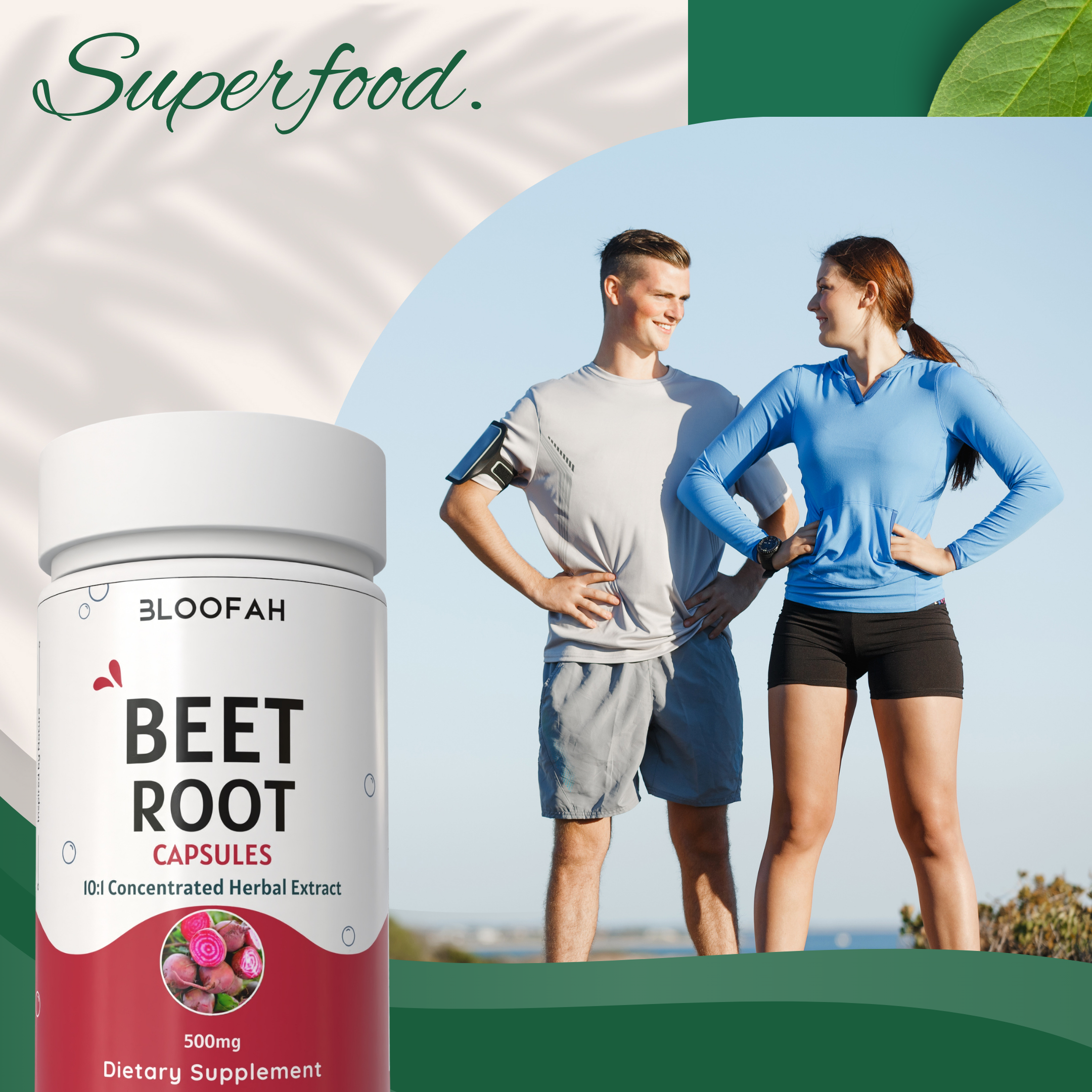 Bloofah Beet Root Extract Capsules 500mg | Premium Herbal Supplement, Non-GMO, Gluten-Free, Natural Beet Root Extract 10:1 Powder (Beta vulgaris) for Overall Health