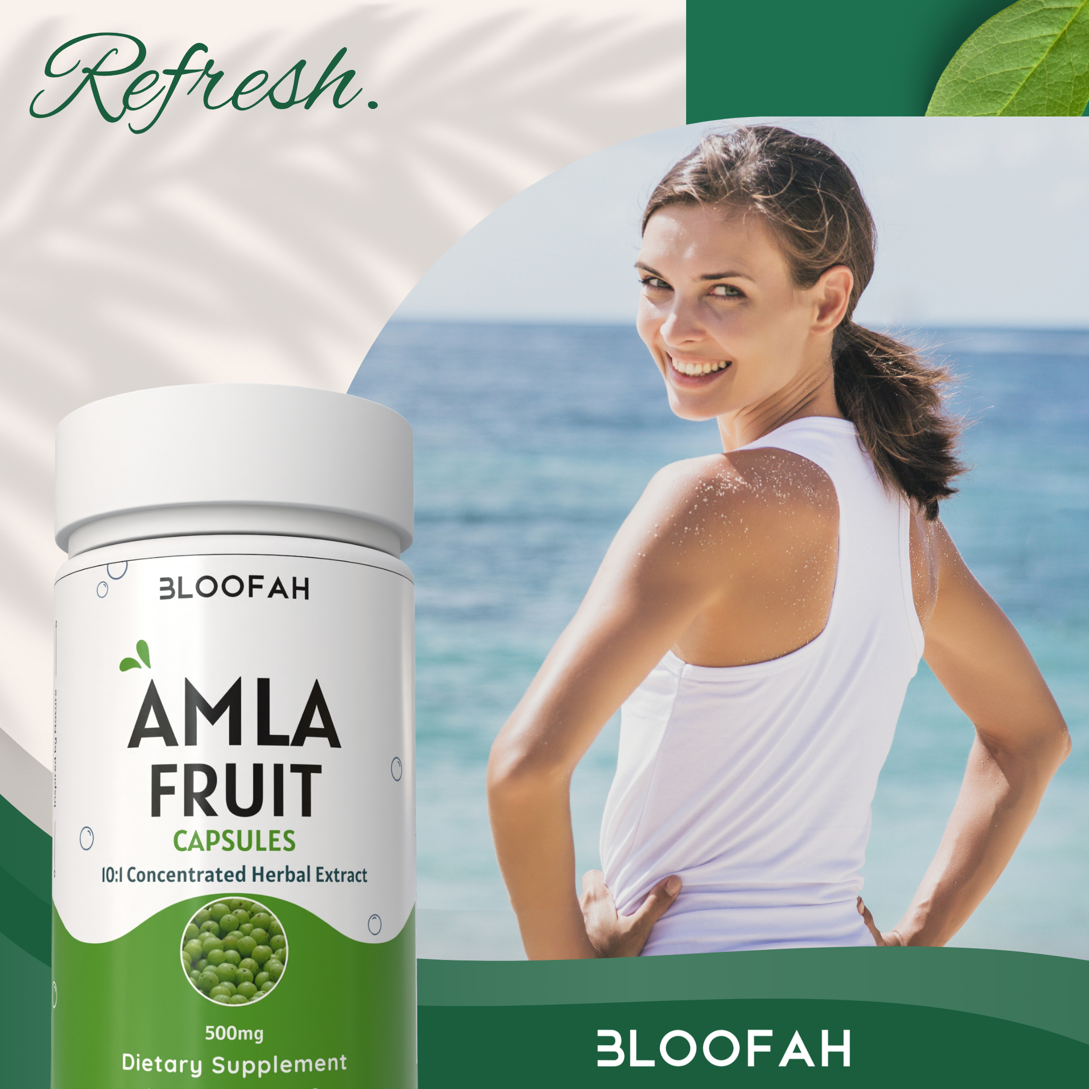 Bloofah Amla Fruit Extract Supplement - 100% Pure Herbal Capsules 500mg