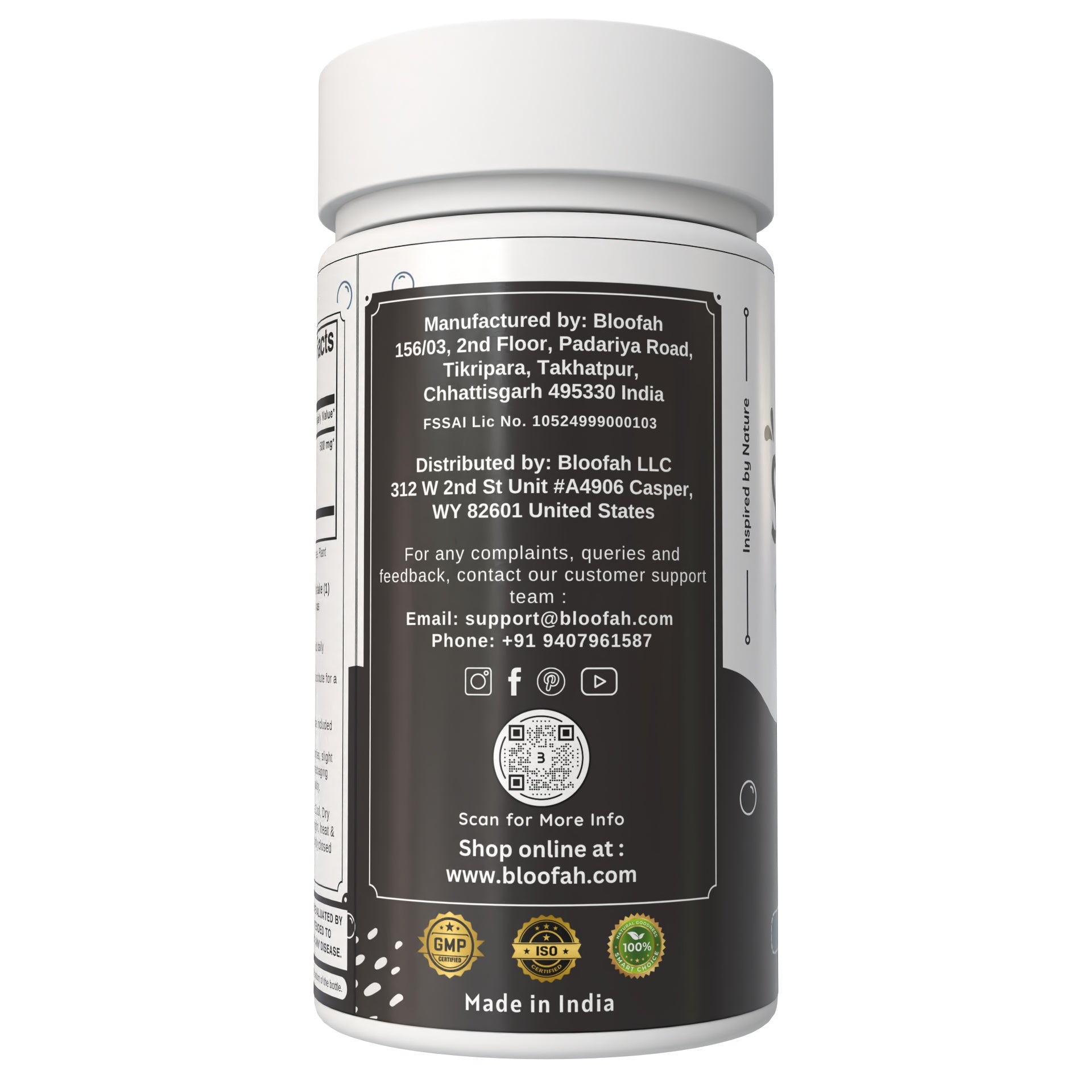 Bloofah Shilajit Capsules 500mg | Himalayan Shilajit Supplement for Men - (High in Trace Minerals, No Fillers) Premium Shilajit Extract 20% (from India) Natural, Non GMO
