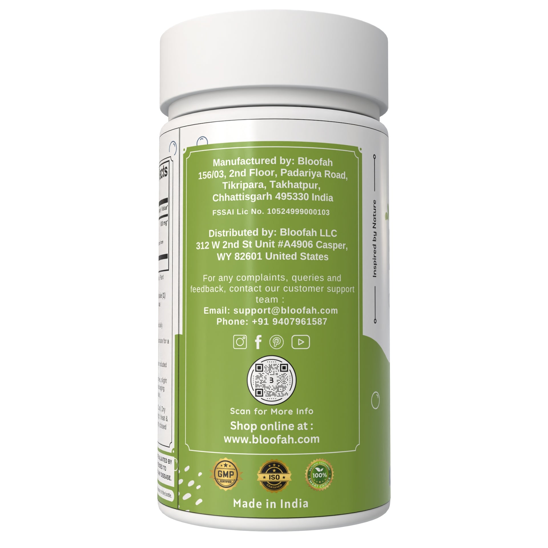 Bloofah Banana Capsules 500mg | 100% Pure Dried Banana Fruit Extract (Musa sp.) Powder Per Serving Eq. to 5000mg | Gluten Free Natural Herbal Supplement Rich in Potassium